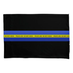 Thin Blue Line Police Line Crime Scene Tape Pillow Case