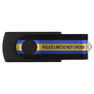 Thin Blue Line Police Line Do Not Cross Flash Drive