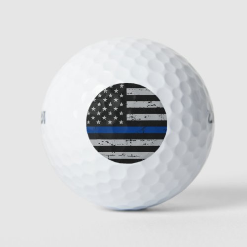 Thin Blue Line _ Police Officer _ American Flag Golf Balls