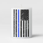Thin Blue Line Police Officer candle