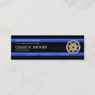 Thin Blue Line Police Officer Custom Business Card
