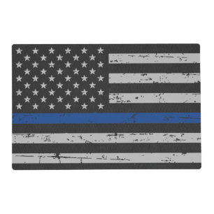 Thin Blue Line - Police Officer - K9 Police Dog Placemat