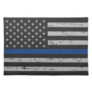 Thin Blue Line - Police Officer - K9 Police Dog Placemat
