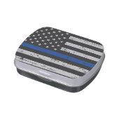 Thin Blue Line - Police Officer - Law Enforcement Jelly Belly Tin (Side)