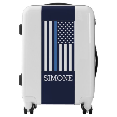 Thin Blue Line Police Officer Law Enforcement  Luggage