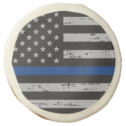 Thin Blue Line _ Police Officer _ Law Enforcement Sugar Cookie