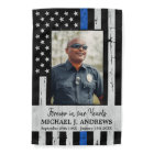 Thin Blue Line Police Officer Photo Memorial 