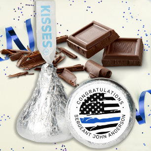 Thin Blue Line Police Officer Retirement Party Hershey®'s Kisses®