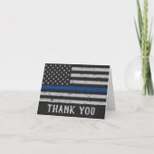 Thin Blue Line Police Officer Thank You Card | Zazzle