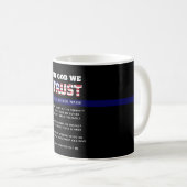 Thin Blue Line Police PRAYER US Law Enforcement Coffee Mug (Front Right)