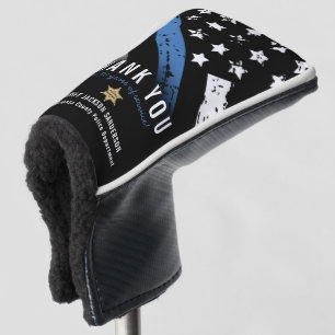 Thin Blue Line Police Retirement Anniversary Golf Head Cover