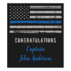 Thin Blue Line Police Retirement Congratulations 