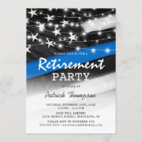 Thin Blue Line | Police Retirement Invitation