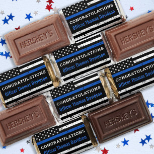 Thin Blue Line Police Retirement Personalized Hershey's Miniatures
