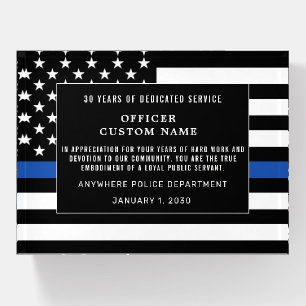 Thin Blue Line Police Service Paperweight