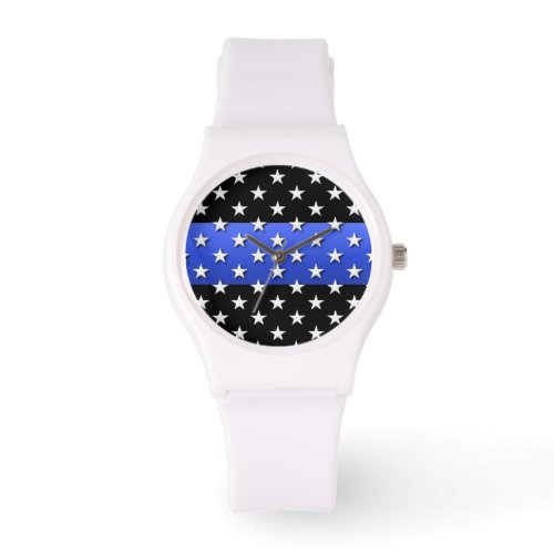 Thin Blue Line Police Stars and Stripes Watch