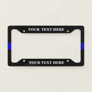 Thin blue line Police Support License Plate Frame