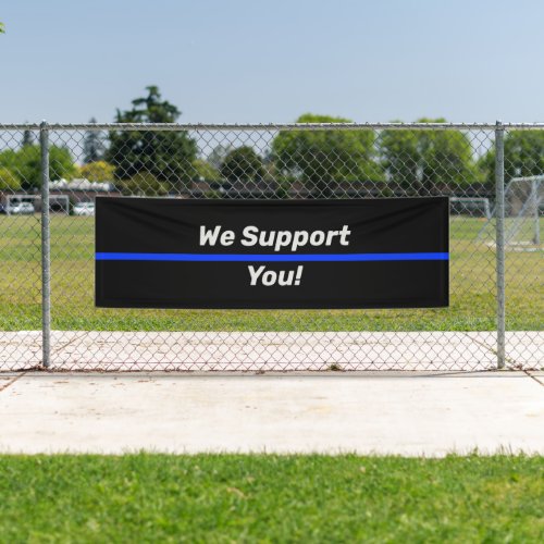 Thin Blue Line Police Support Symbolic LEO Banner