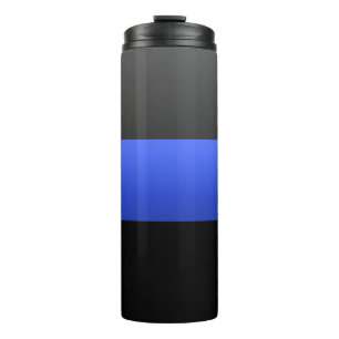 Thin Blue Line Police Supporter Thermal Tumbler