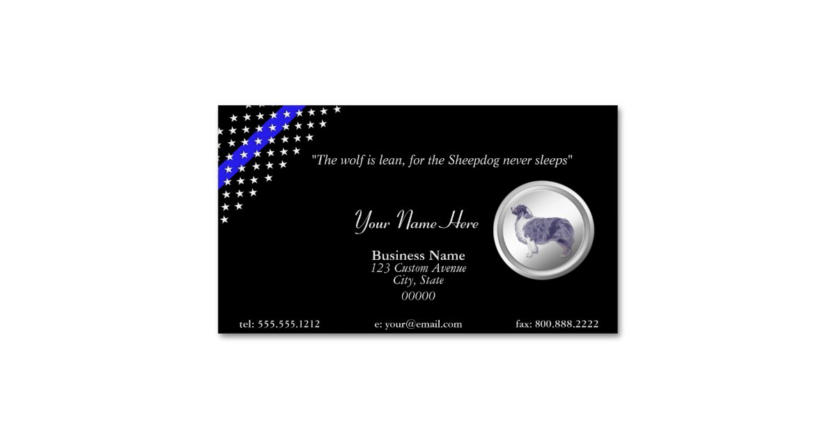 Thin Blue Line Police Quot The Sheepdog Never Sleeps Quot Business