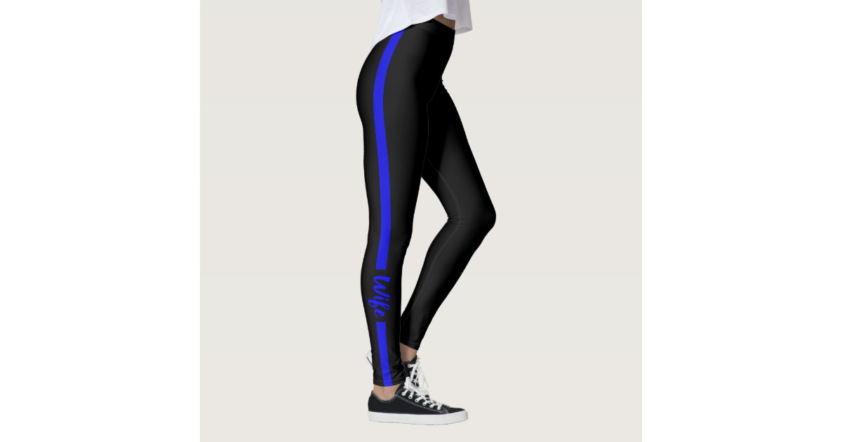 Thin Blue Line Police Wife Leggings | Zazzle