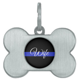 Thin Blue Line: Police Wife Pet ID Tag