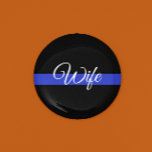 Thin Blue Line: Police Wife Pinback Button<br><div class="desc">Thin Blue Line: Police Wife</div>