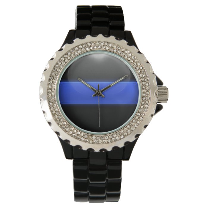 Thin Blue Line Police Wrist Watches Zazzle