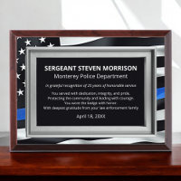 Thin Blue Line Police Years Served Law Enforcement