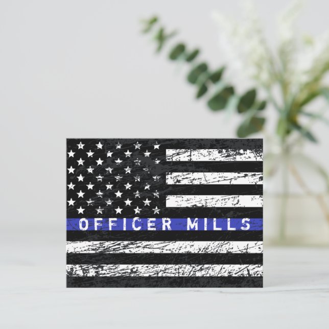 Thin Blue Line Postcard (Standing Front)