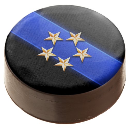 Thin Blue Line Promotion Party Dessert Chocolate Dipped Oreo