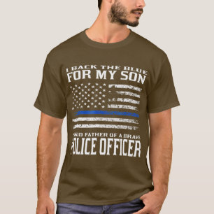 Thin Blue Line Proud Father Of Police Officer T-Shirt