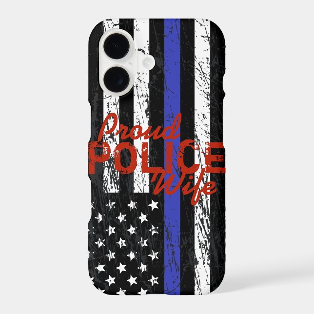 Thin Blue Line Proud Police Wife Case-Mate iPhone Case (Back)