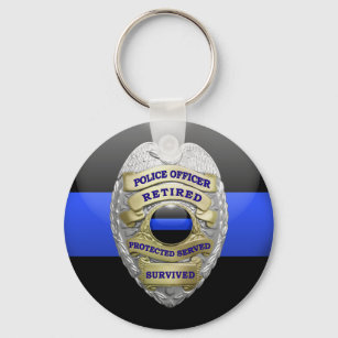 Police Badge Keychains - No Minimum Quantity