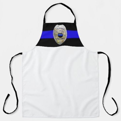 Thin Blue Line _ Retired Police Long Apron