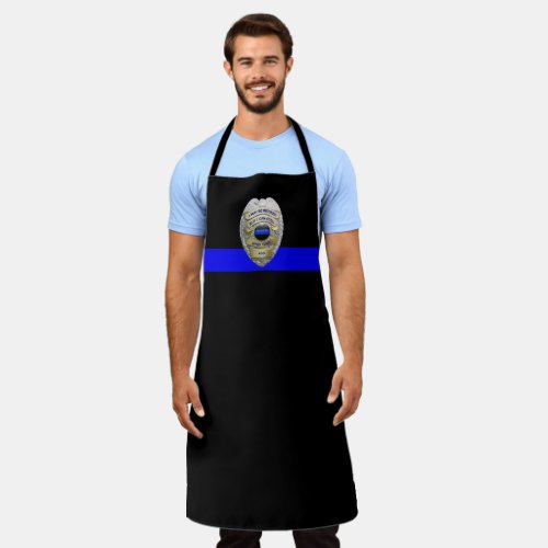 Thin Blue Line _ Retired Police Long Apron