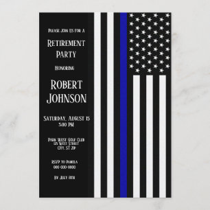 Thin Blue Line Retirement Invitation