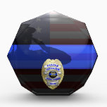 Thin Blue Line - Retirement or Anniversary Plaque<br><div class="desc">Customize this beautiful gift with your own text to suit the circumstances. This original Police Award Plaque was designed specifically for law enforcement officers. It makes a wonderful gift for any anniversary or retirement occasions. This is not only a beautiful graphic tribute to those who serve and but Thin Blue...</div>