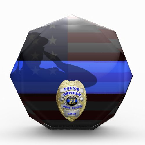 Thin Blue Line _ Retirement or Anniversary Plaque
