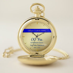 Thin Blue Line Retirement Pocket Watch