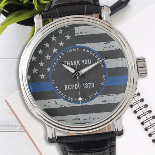 Thin Blue Line _ Retirement _ Thank You Police Watch