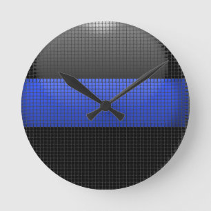 Thin Blue Line Round Clock