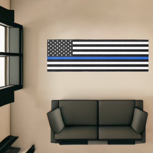 Thin Blue Line Rug