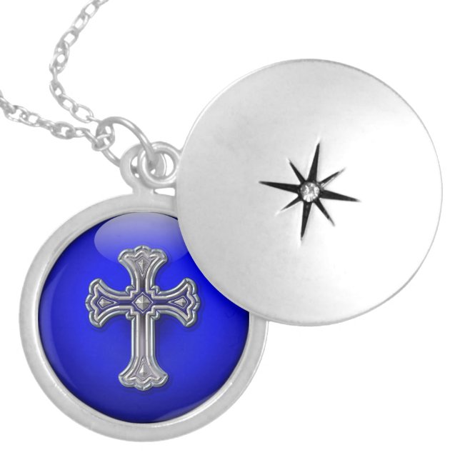 Thin Blue Line Safety Prayer Pendant (Front)