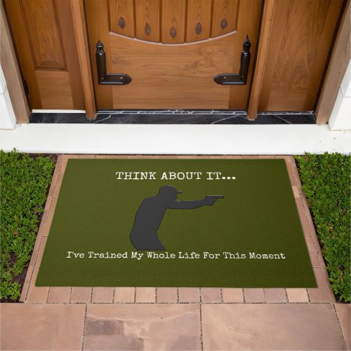 Thin Blue Line Security System Doormat