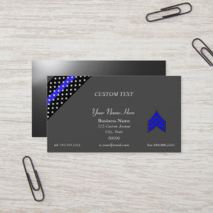 Thin Blue Line Sergeant Business Card