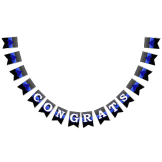Thin Blue Line Sergeant Promotion Bunting Flags
