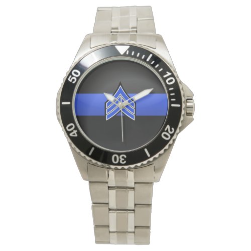 Thin Blue Line - Sergeant Stripes Watch