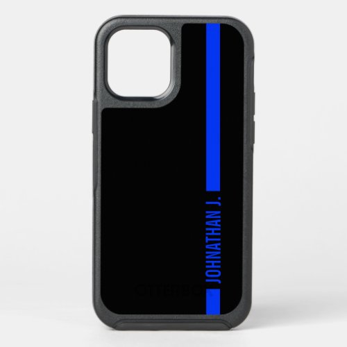 Thin Blue Line Serviceman Customized Name OtterBox Symmetry iPhone 12 Pro Case