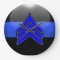 Thin Blue Line Sgt Stripes Whi Trim Rank Insignia